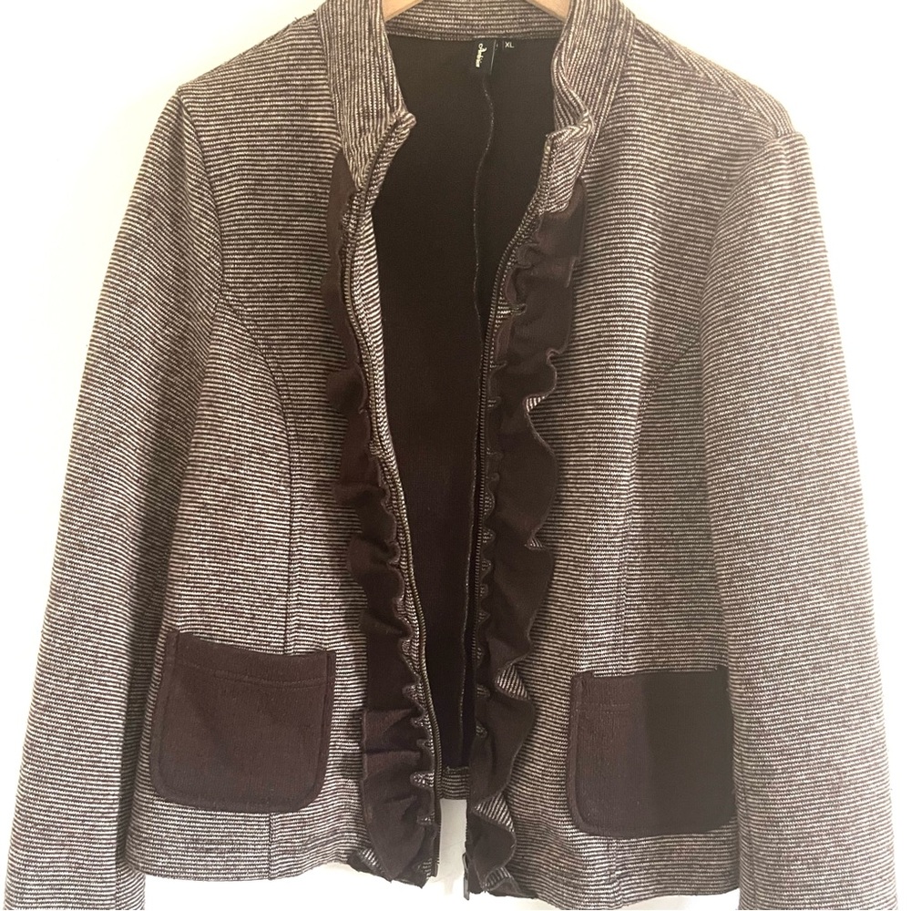 Ambition Wool Blend Ruffled Jacket - Picture 5 of 6